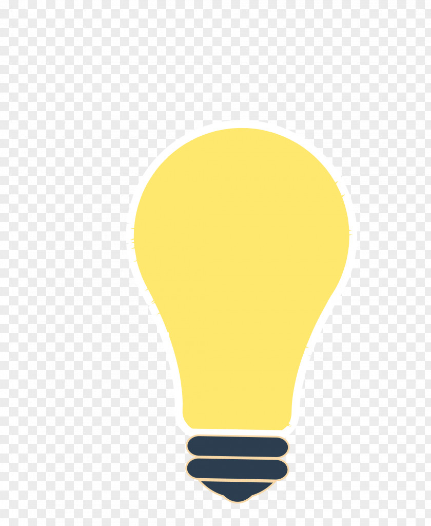 Vector Yellow Light Bulb Incandescent PNG
