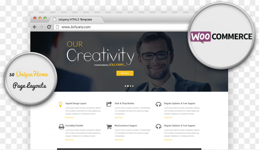 WordPress Web Template System Theme PNG