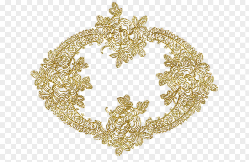 Gold Lace Knitting Jewellery PNG