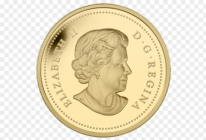 Queen Elizabeth II Perth Mint Canada Dollar Coin PNG