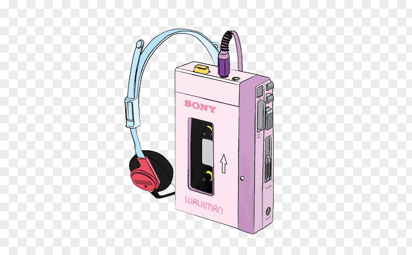 3d .Music Player Walkman 1980s Compact Cassette Headphones Boombox PNG