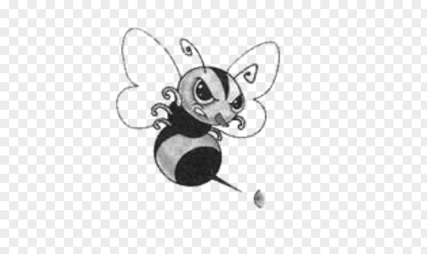 Bee Black And White PNG