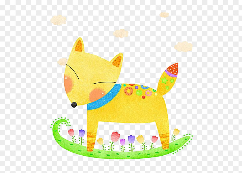 Hand Painted Fox Thailand Illustration PNG