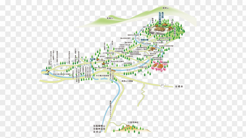 Map Mount Kōya Urban Design Line PNG