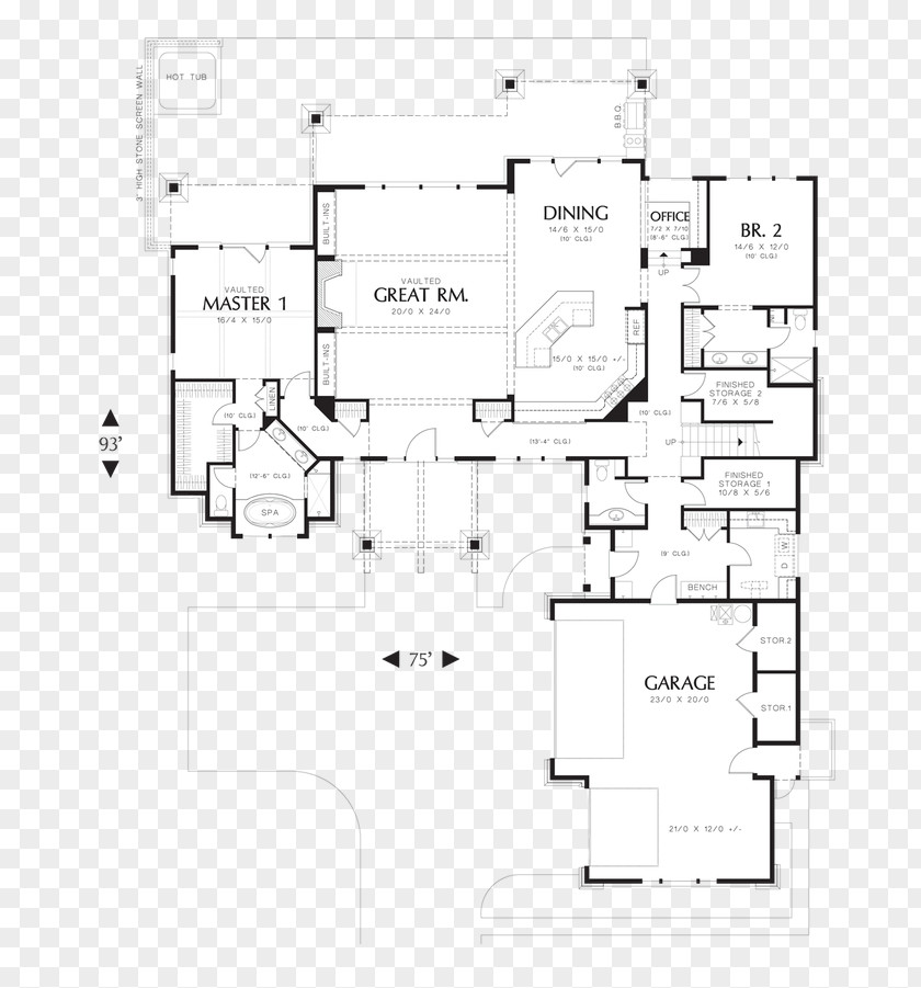House Plan Building Floor PNG