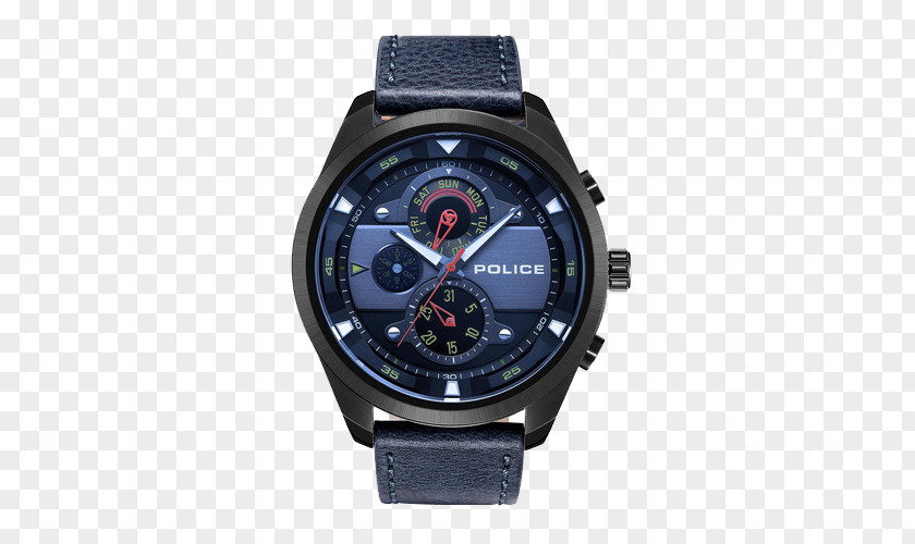 Police Industrial Wind Texture Quartz Male Watch Clock Strap PNG