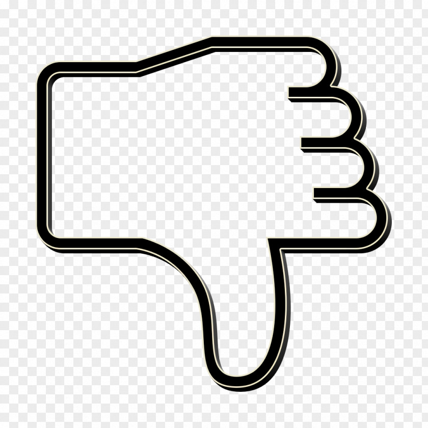 Thumb Icon Hand Down Gesture PNG