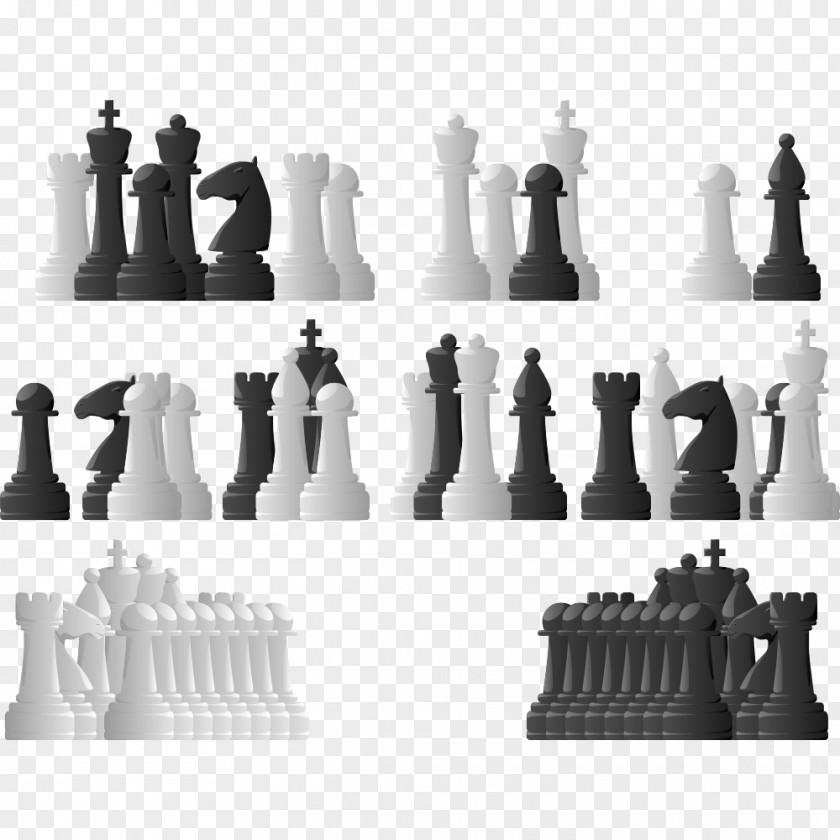 International Chess Piece Black And White Illustration PNG