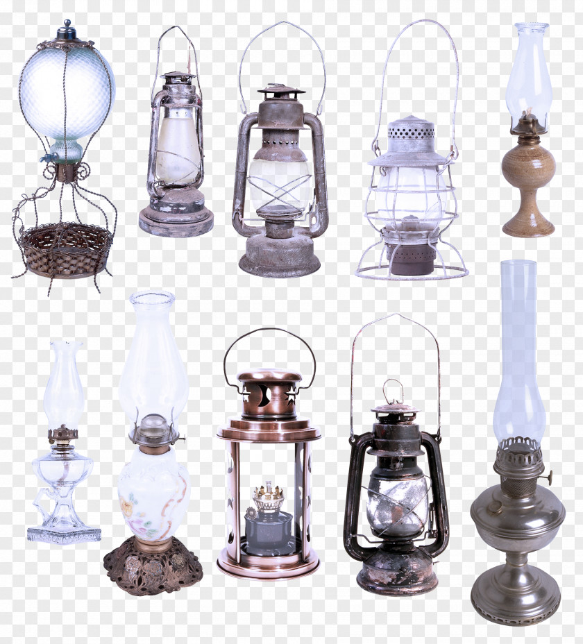 Oil Lamp Lantern Glass Candle Holder PNG