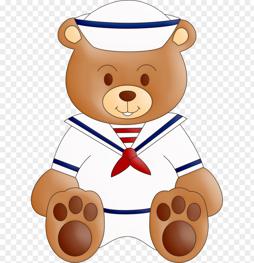 Watercolor Bear Sailor Child PNG