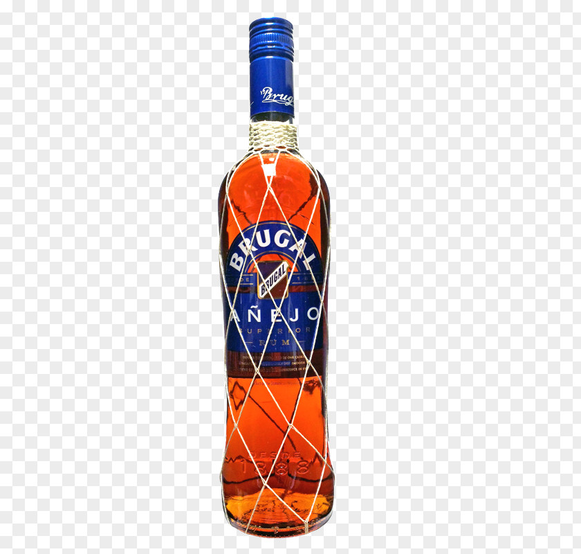 Glass Liqueur Bottle Cobalt Blue PNG