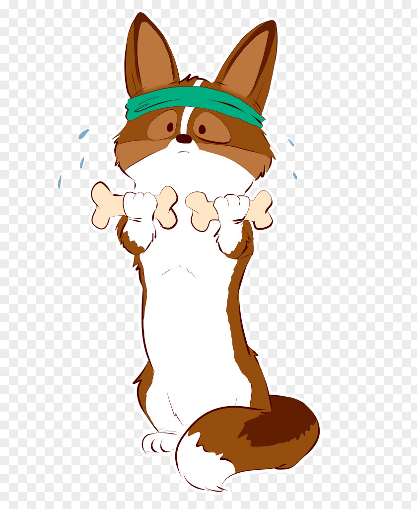 Pembroke Welsh Corgi Tail Cat And Dog Cartoon PNG
