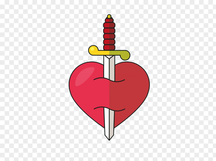 Sword On The Heart Euclidean Vector PNG