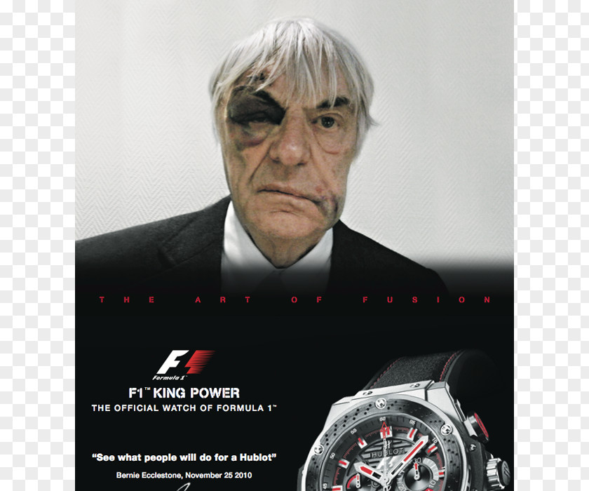 Hublot Bernie Ecclestone Formula 1 Watch Advertising PNG
