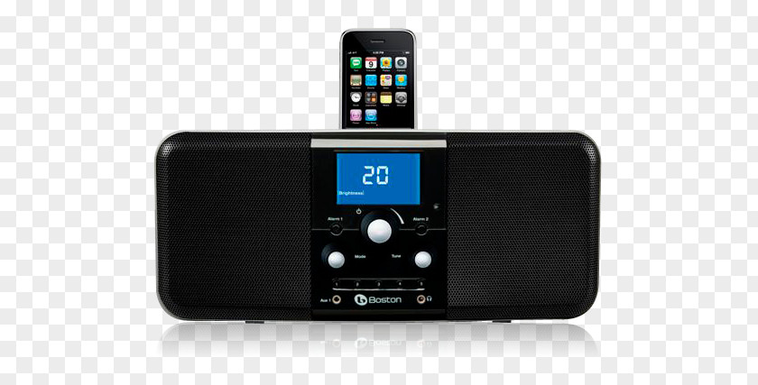 Stereo Glass Portable Media Player Radiosveglia Apple Multimedia Radio Receiver PNG