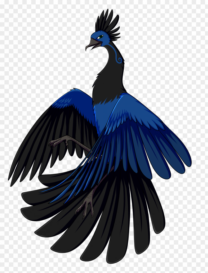 Indigo Bird Beak Feather Wing Cobalt Blue PNG