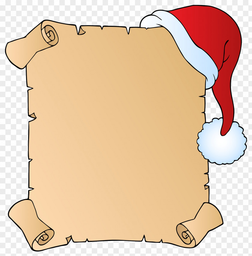 The Christmas Hat Is Hung On Box Santa Claus Wish List Clip Art PNG