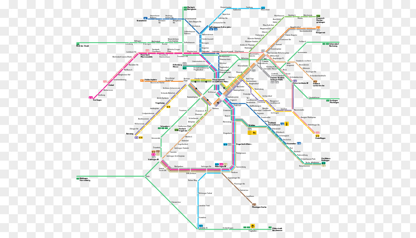 Bus Stuttgart S-Bahn Rapid Transit Trolley Map PNG