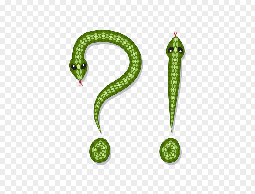 Cartoon Snake Mark And Exclamation Corn Illustration PNG