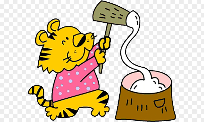 Tiger Cake Fight Cooking Clip Art PNG