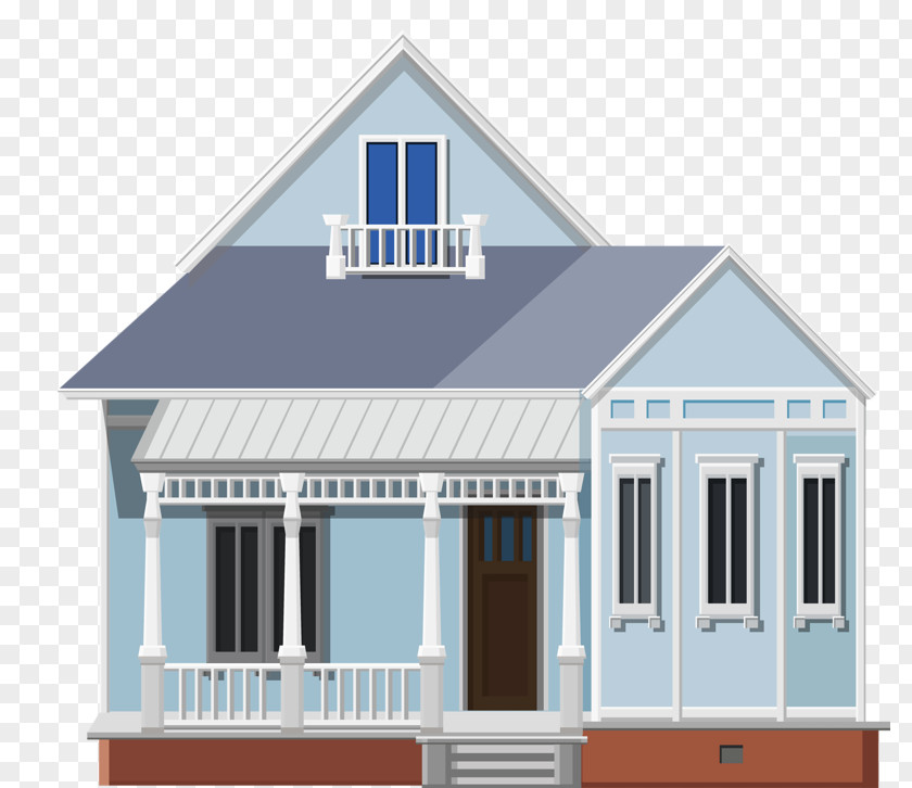 Cartoon House Window Roof PNG