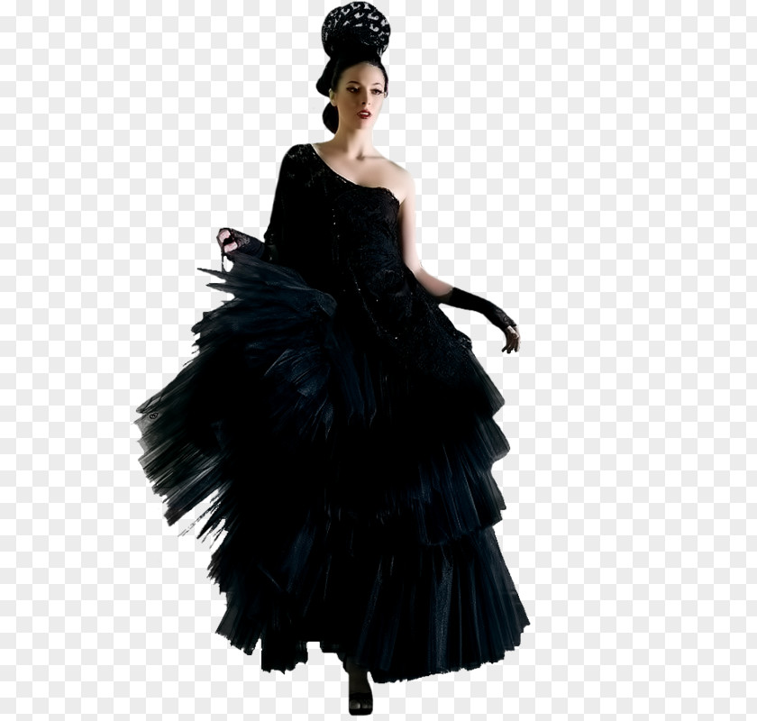 Dress Little Black Shoulder Gown Fashion PNG