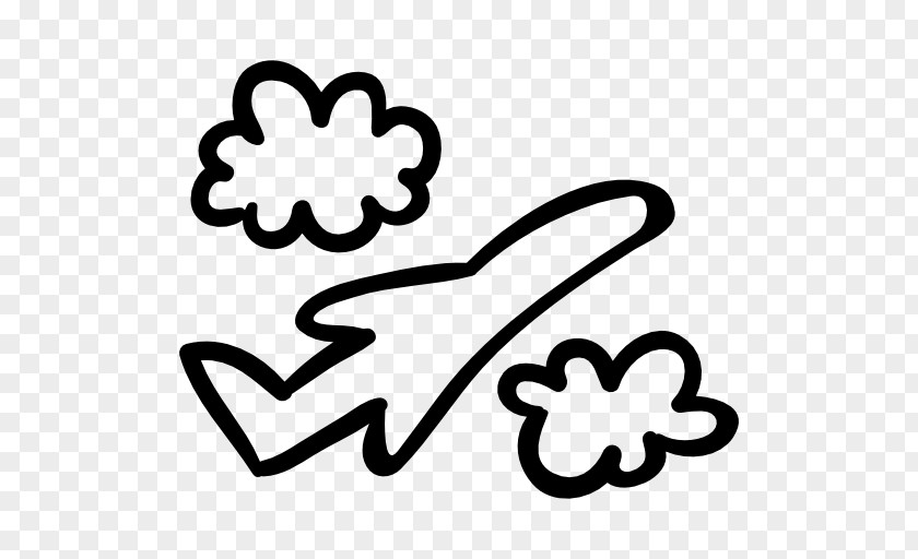 Hand Drawn Airplane Flight Drawing PNG