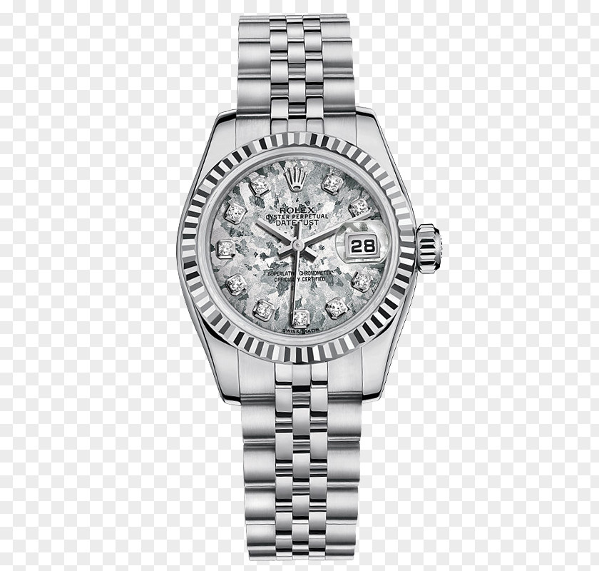 Rolex Watches Female Form Diamond Silver Datejust Daytona Watch PNG
