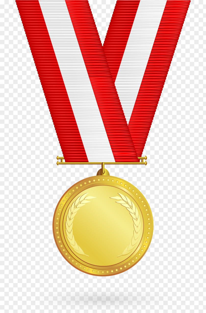 Vector Painted Medals Gold Medal PNG