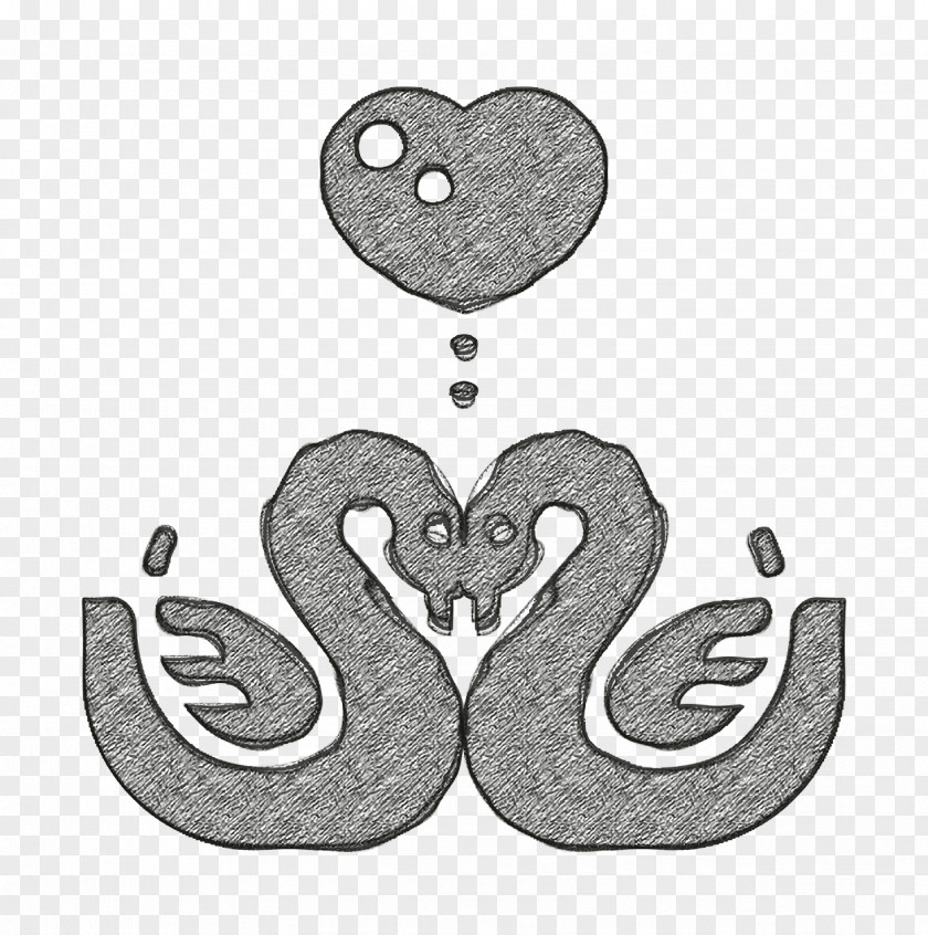Wedding Icon Love Swans PNG