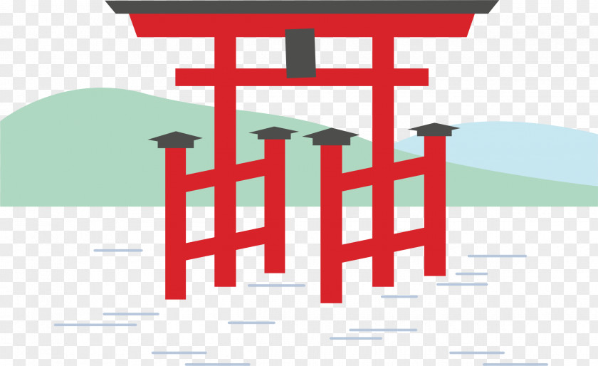 Japan Gate Itsukushima Shrine Shinto Meiji Torii Clip Art PNG