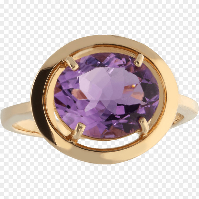 Ring Amethyst Earring Gold Gemstone PNG