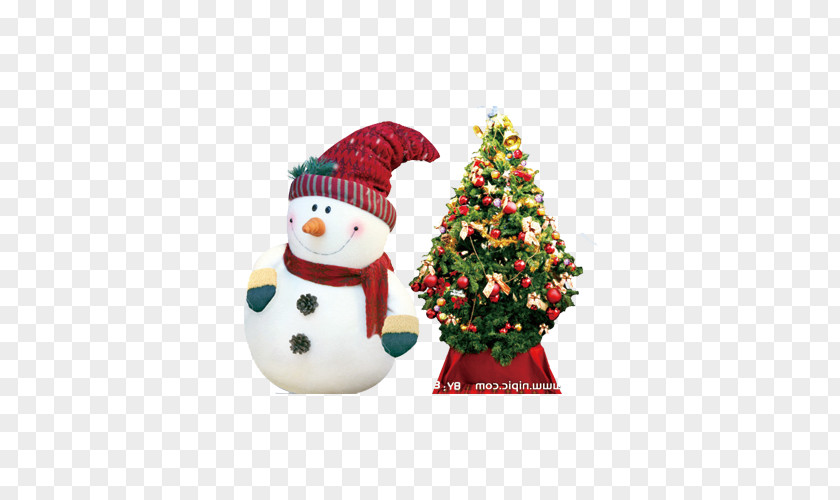 Snowman Christmas Tree Santa Claus Wallpaper PNG