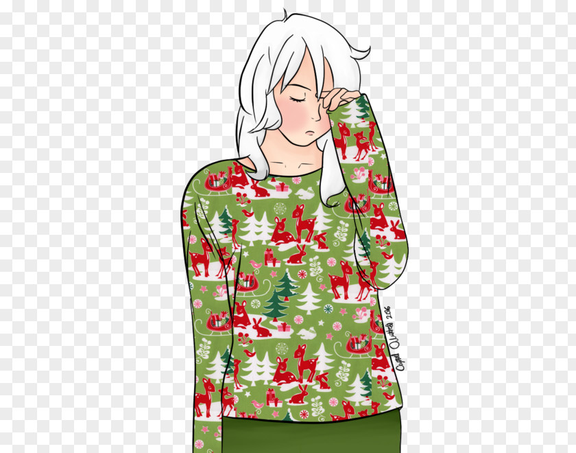 Ugly Sweater Christmas Floral Design Tree PNG