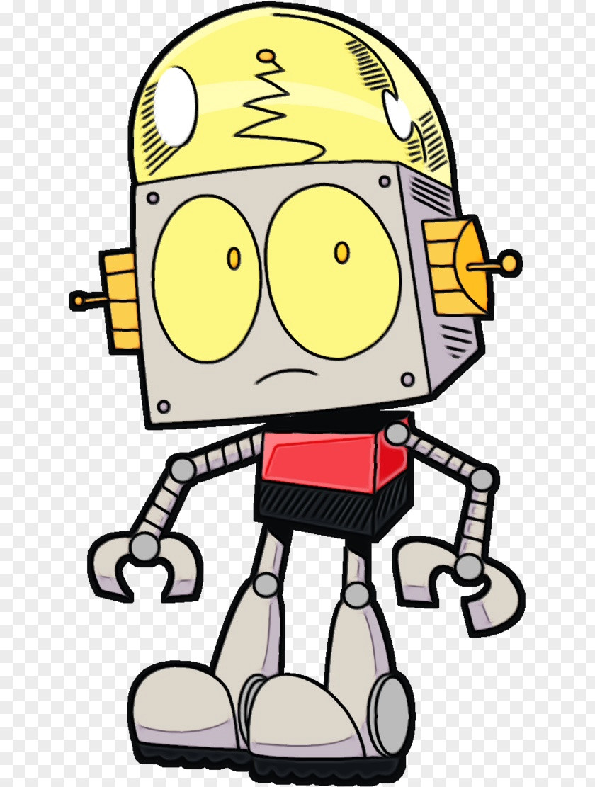 Cartoon Yellow Line Art PNG