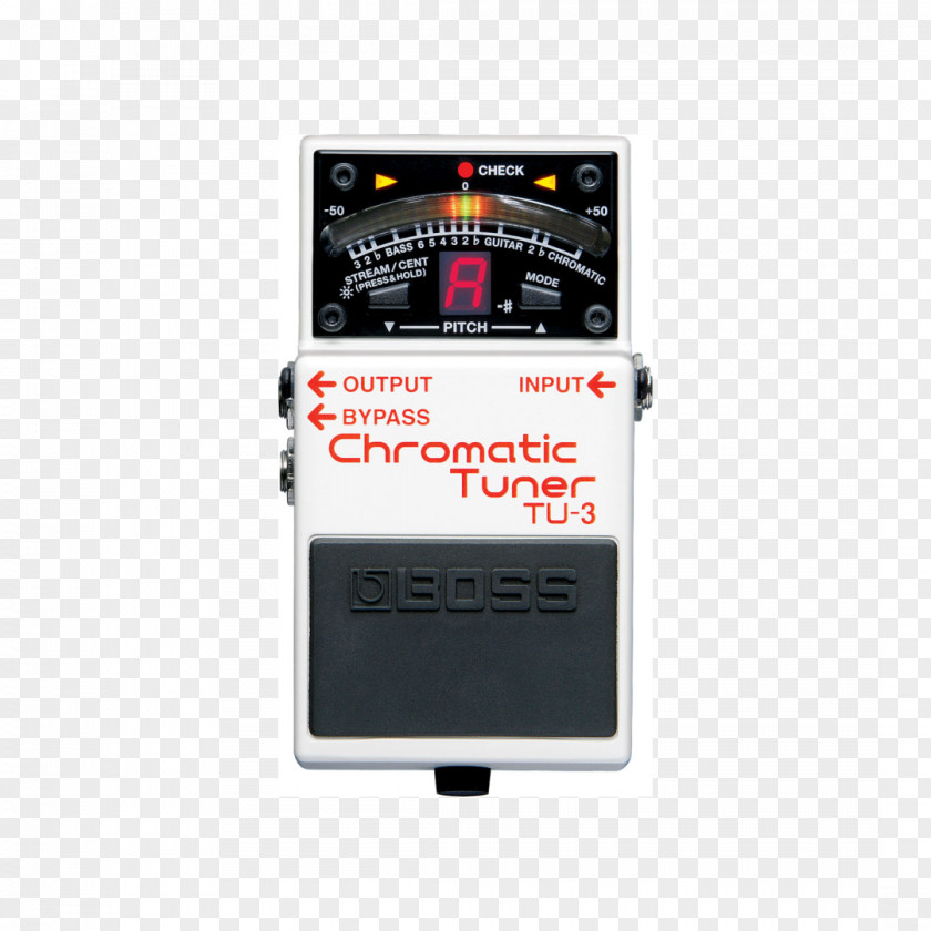 Guitar Electronic Tuner Effects Processors & Pedals BOSS TU-3 Chromatic Boss Corporation Pedalboard PNG