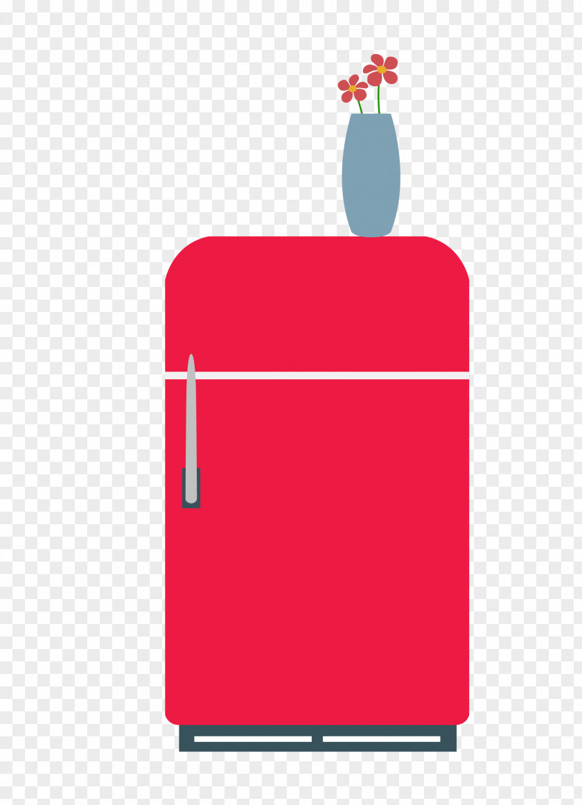 Vector Red Furniture Refrigerator Home Appliance Euclidean PNG