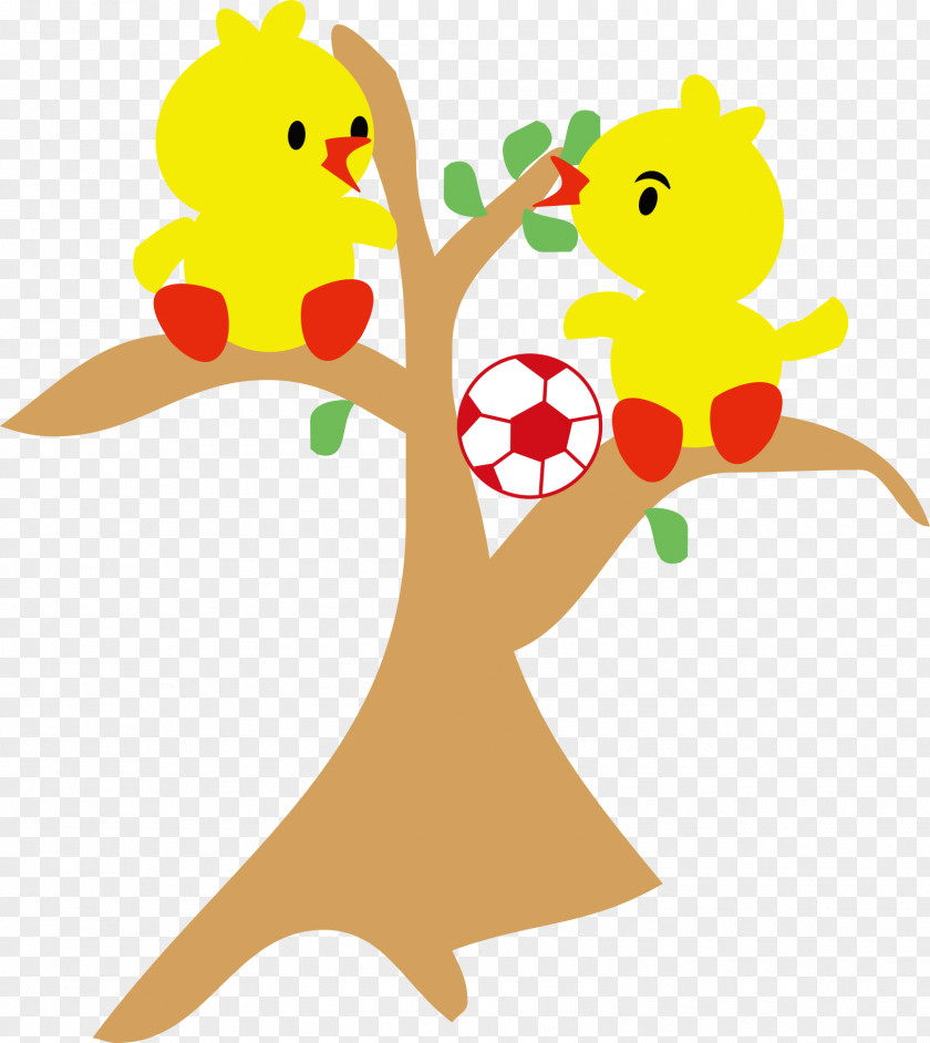 Vector Tree On A Small Duck Clip Art PNG