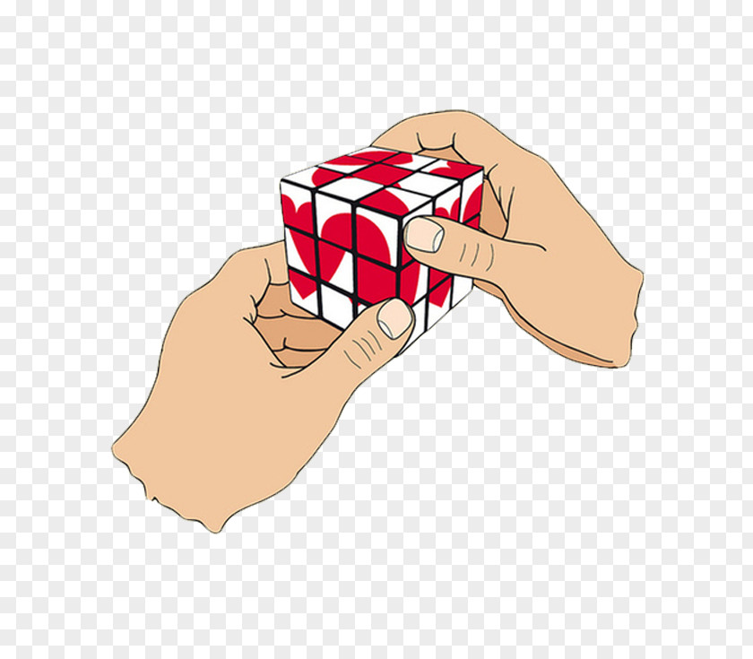 Hand Painted Rubik's Cube Material Rubiks Thumb PNG