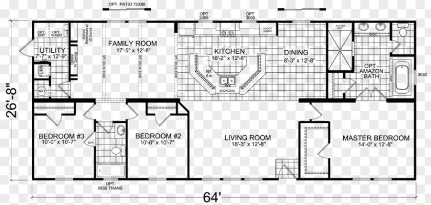 House Floor Plan Manufactured Housing PNG