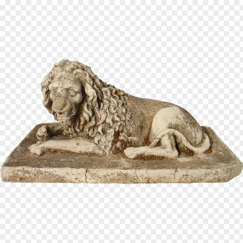 Lion Statue Marble Sculpture Classical PNG