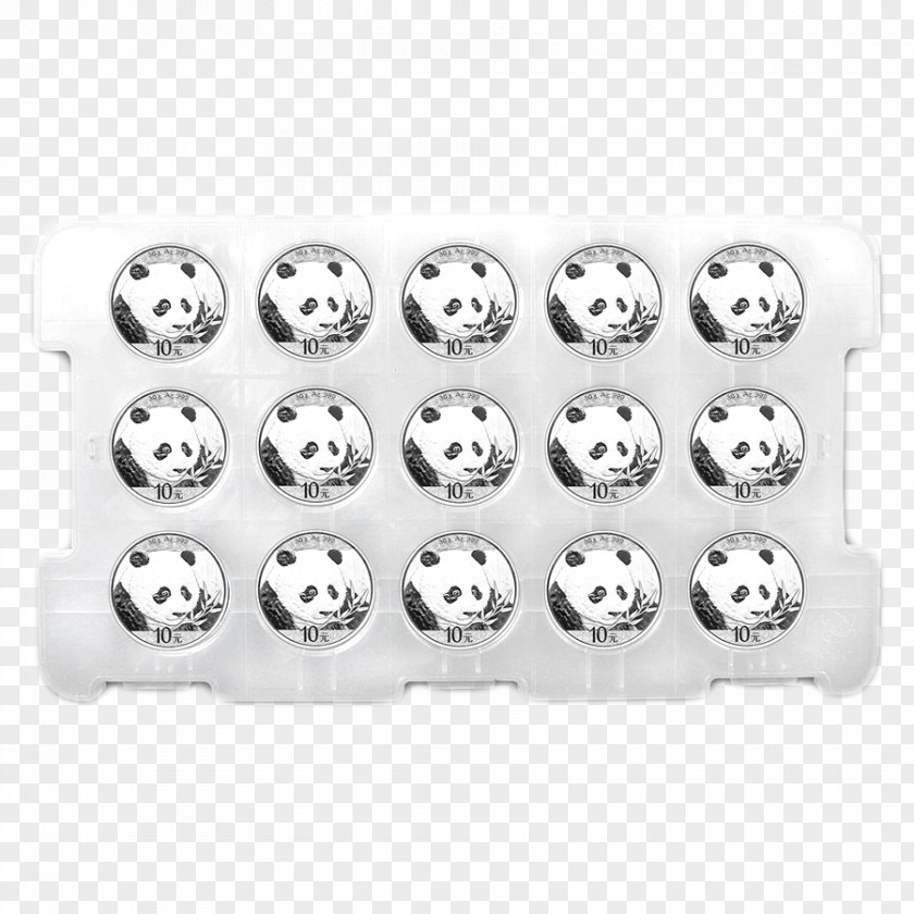 Metal Coin Giant Panda Chinese Silver China PNG