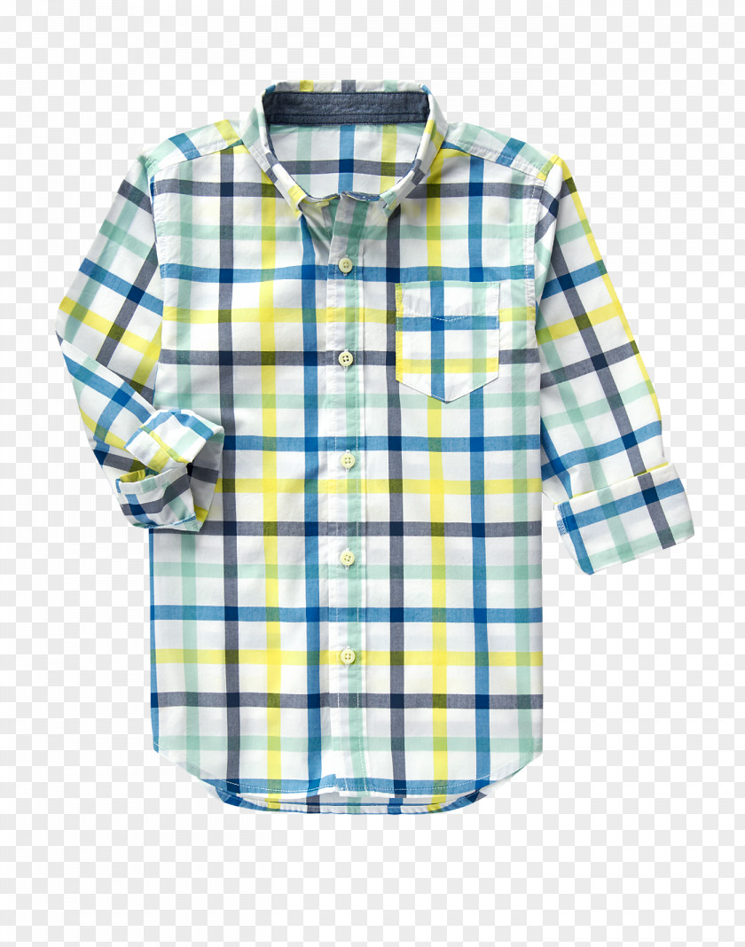 Shirt Sleeve Tartan Collar Button PNG