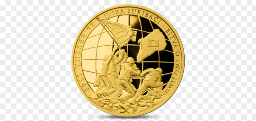 Iwo Jima Coin Gold Medal PNG