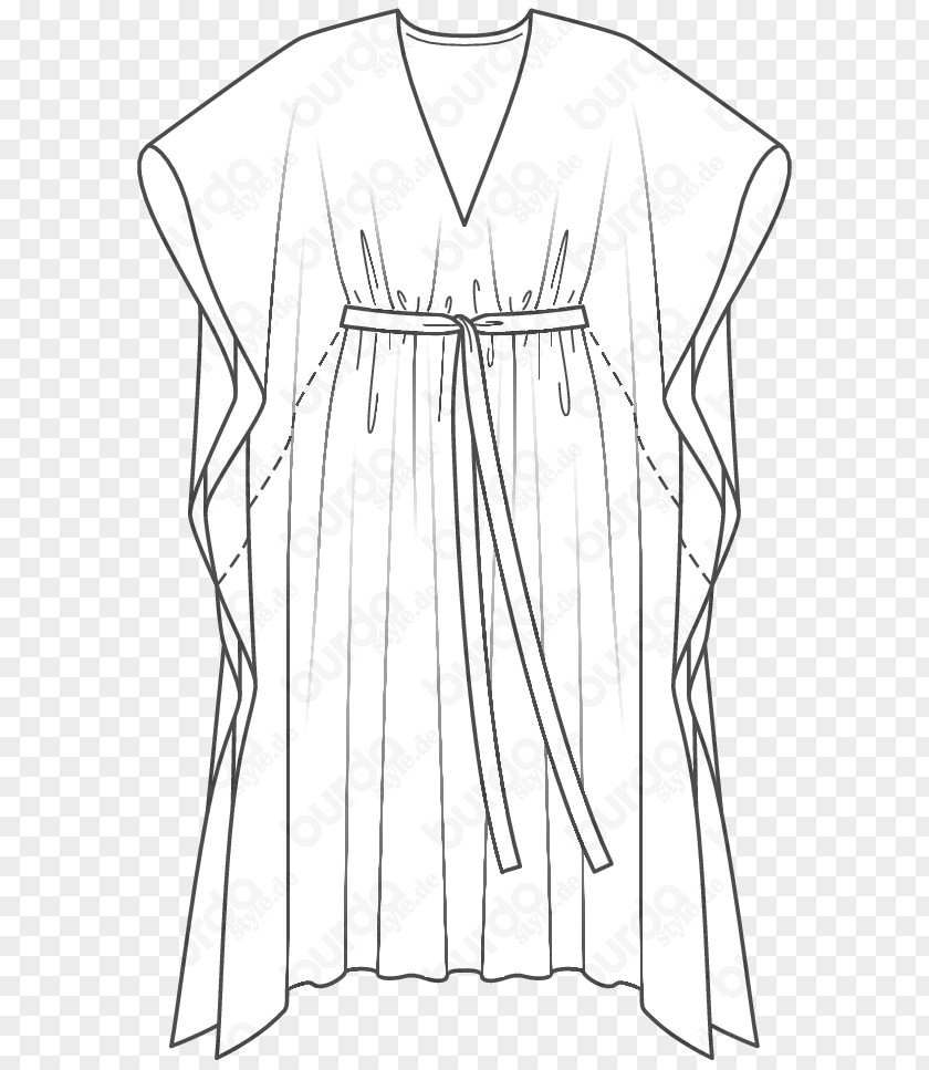 Dress Burda Style Kaftan Sewing Pattern PNG
