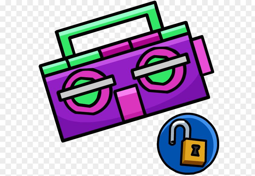 Penguin Club Boombox PNG