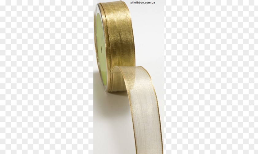 Ribbon Silk Brass Gold PNG