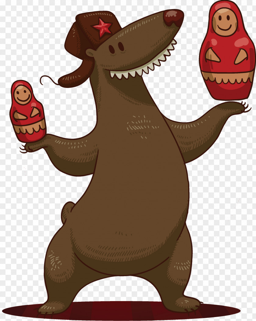 Animal Figure Cartoon Bear Background PNG