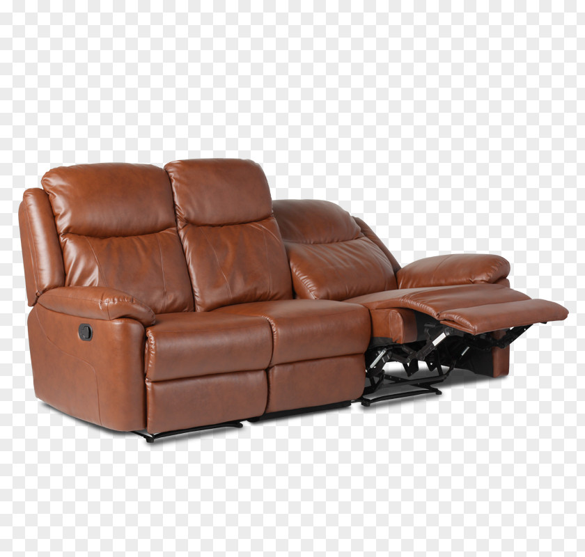 Brown Leather Ottoman Recliner Couch Furniture Living Room Comfort PNG