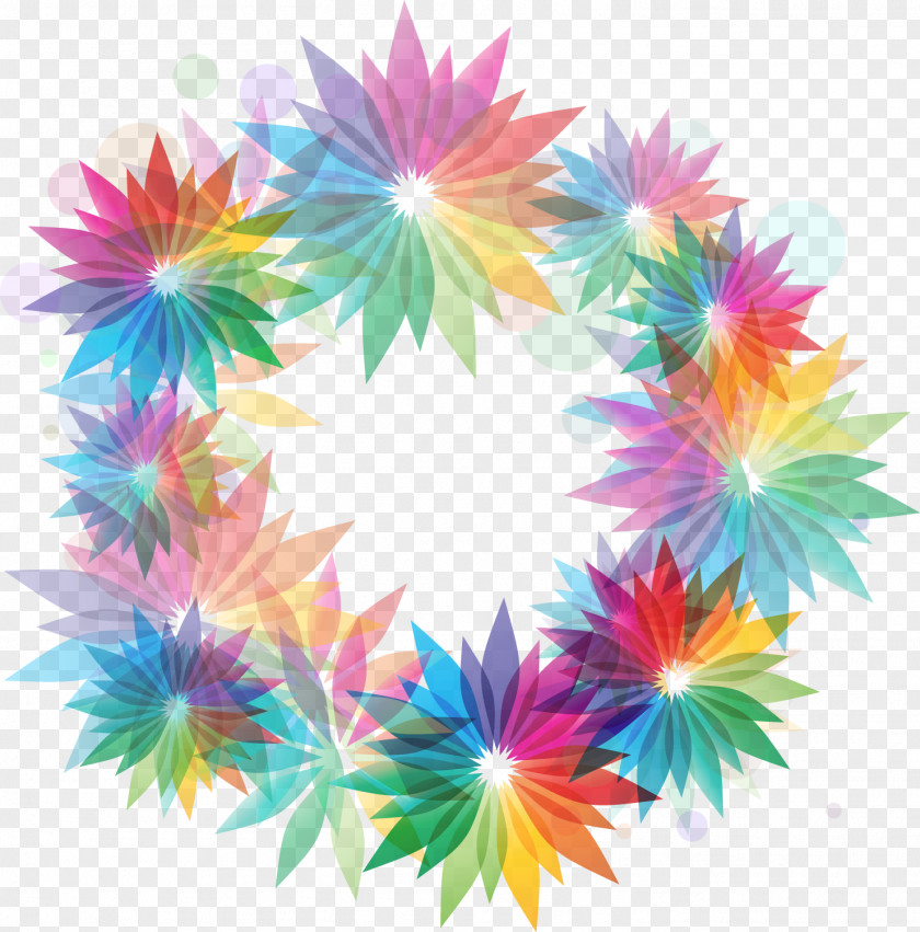Colorful Flower Background PNG